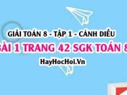 Giải bài 1 trang 42 Toán 8 Tập 1 SGK Cánh Diều: Cộng trừ phân thức cùng mẫu, khác mẫu